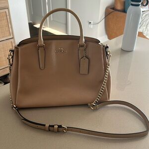Coach light tan purse